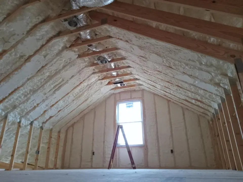 Spray foam roofing application for Crawl Space Insulation project in Bonita Springs